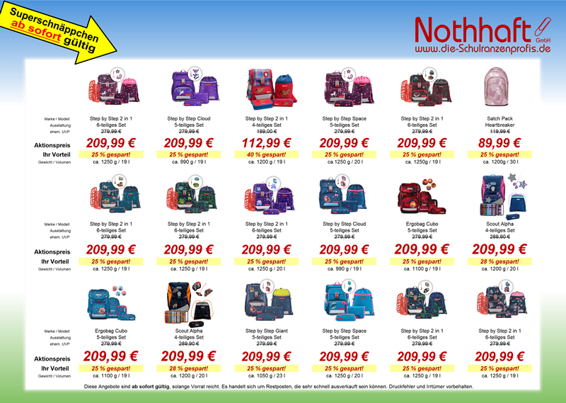 2026 Schnäppchen Schulranzen Angebot