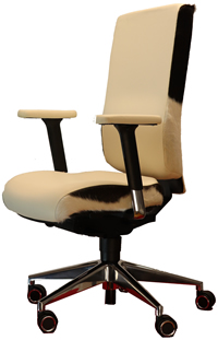 sy 14 KFS2 Cube weiß Kuh Fell Stuhl